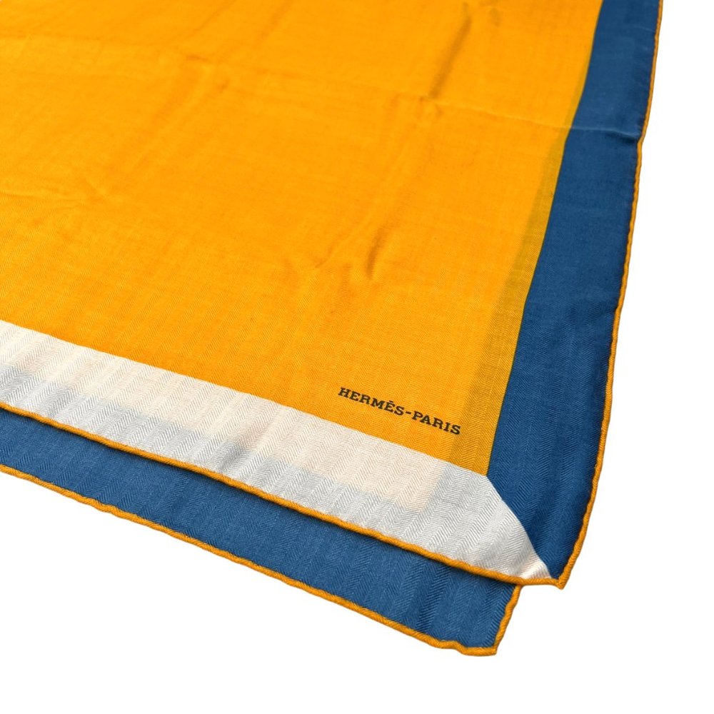 Hermes Yellow Cashmere Shawl - Picture 5 of 5